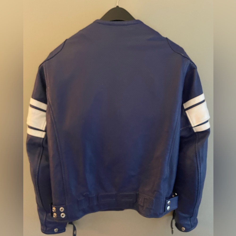Icon Leather Riding Jacket - Men’s Size M in Royal Blue - Picture 3 of 6